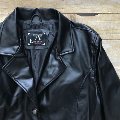 armani collezioni leather jacket fake|Armani emporio collezione leather jacket.